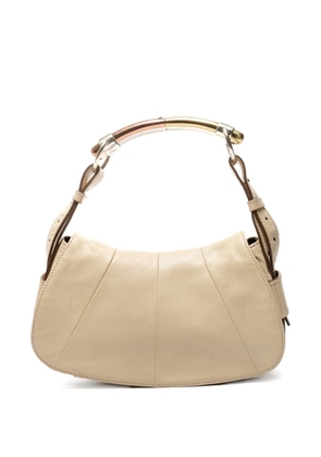 Saint Laurent Pre-Owned 1990-2000s Mombasa leather shoulder bag - Neutrals