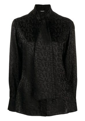 Versace Versace Allover scarf-tie shirt - Black