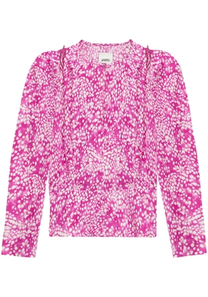 ISABEL MARANT Zarga abstract-print bluse - Pink