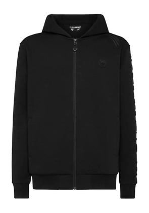 Plein Sport embossed hoodie sweatjacket - Black