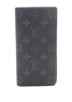 Louis Vuitton Pre-Owned 2021 long Portefeuille Brother Monogram Eclipse wallet - Black