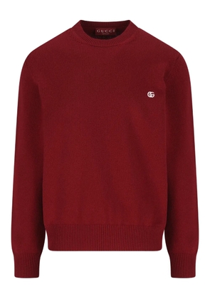 Gucci embroidery crew-neck sweater - Red