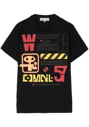 Walter Van Beirendonck Electric cotton T-shirt - Black