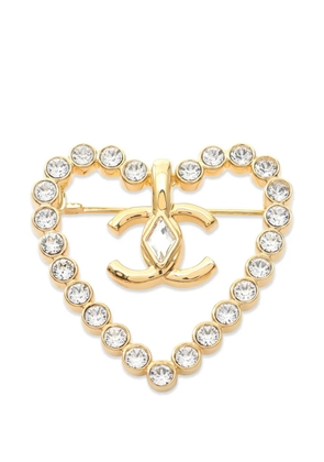 CHANEL Pre-Owned 1986-1988 heart brooch - Gold