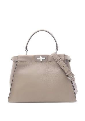 Fendi Pre-Owned 2010s Peekaboo leather tote bag - Neutrals