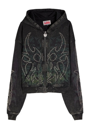 CHEW FOREVER Static Roach studded hoodie - Black