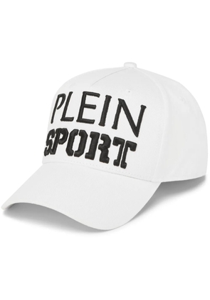 Plein Sport logo-embroidered baseball cap - White