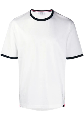 Thom Browne contrasting-trim T-shirt - White