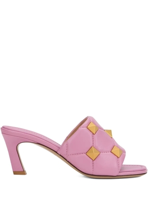Valentino Garavani studded quilted sandals - Pink