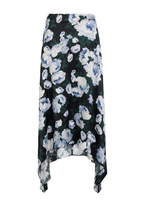 Stella McCartney floral-pattern asymmetrical skirt - Black