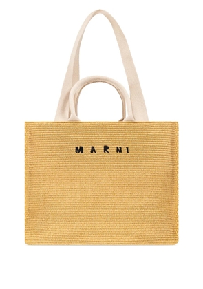 Marni large Basket tote bag - Yellow