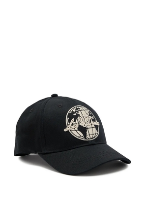 Les Deux Globe logo baseball cap - Black
