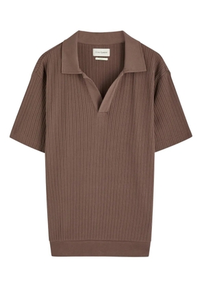 Oliver Spencer Westcott ribbed polo shirt - Brown
