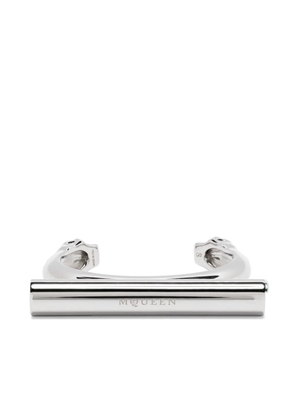 Alexander McQueen short cross-bar bracelet - Silver