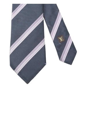 Louis Vuitton Pre-Owned 2000s striped-pattern tie - Blue