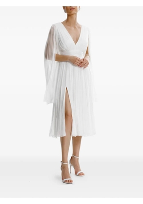 FRAMBOISE Enrica V-neck midi dress - White