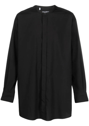 Dolce & Gabbana collarless long shirt - Black