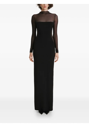 2310 STUDIO mock-neck long-sleeves maxi dress - Black