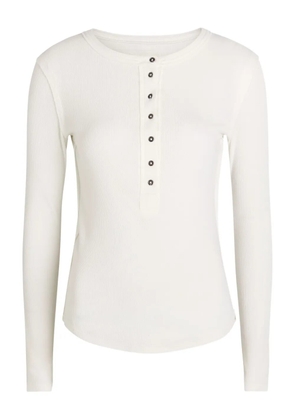 Free People Jamie Henley button ribbed blouse - White