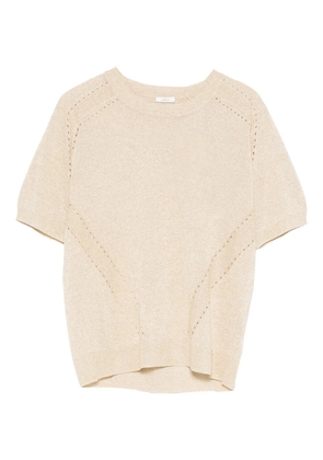 JOSEPH Lille perforated top - Neutrals