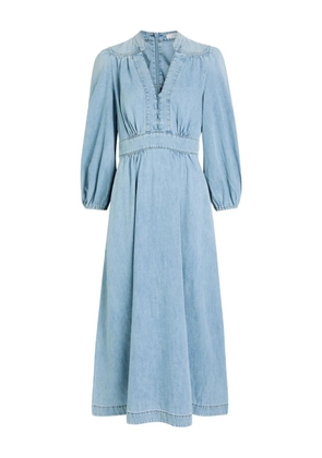 ZIMMERMANN Wanderlust V-neck midi dress - Blue