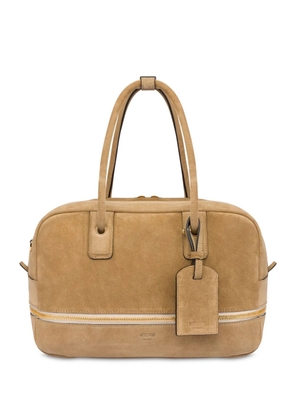 Moschino logo-debossed tote bag - 10A BEIGE