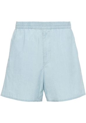 Prada triangle-patch elasticated-waist shorts - Blue