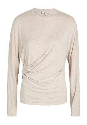 Vince draped long-slevee T-shirt - Neutrals
