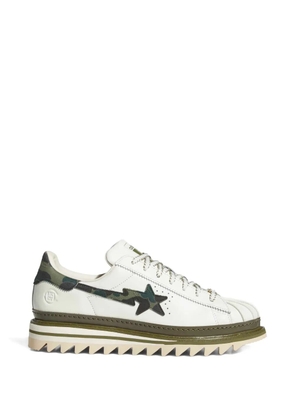 adidas Clot x Bape® camouflage star low-tops sneakers - White