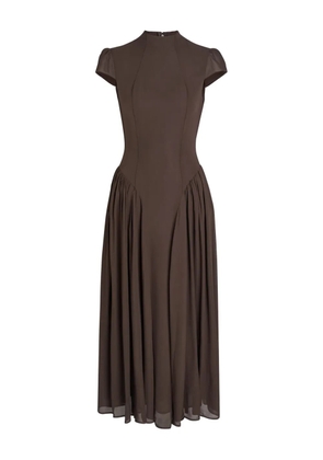 Reformation Maven mock-neck midi dress - Brown