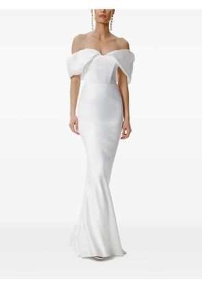 FRAMBOISE Kamari off-the-shoulder maxi dress - White