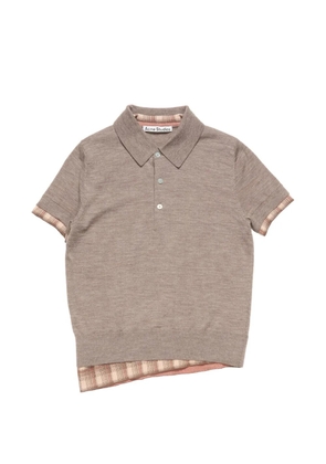 Acne Studios melange check polo shirt - Neutrals