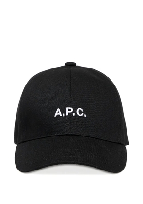 A.P.C. embroidered-logo baseball cap - Black