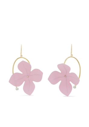 Marni rhinestone-flower pendant earrings - Gold
