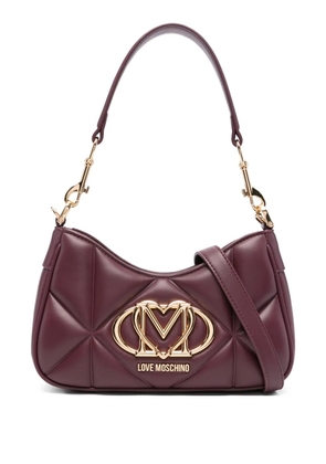 Love Moschino quilted logo shoulder bag - Red
