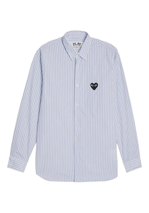 Comme Des Garçons Play Play black-heart striped shirt - Blue