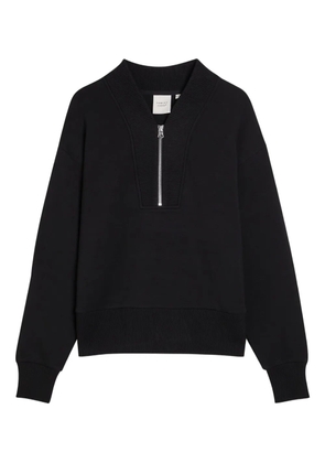 Varley Sally zip V-neck sweater - Black