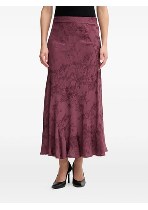Hoss Intropia floral-print ruffled midi skirt - Purple