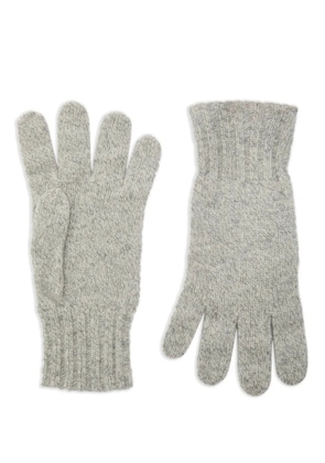 John Smedley ribbed gloves - Grey