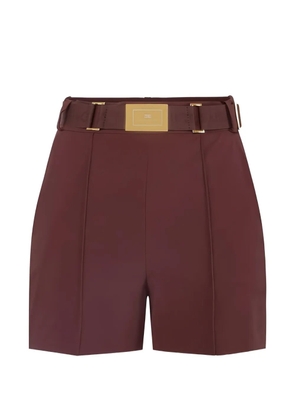 Elisabetta Franchi belted shorts - Brown