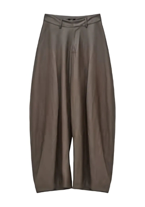 Eleh concealed-fastening trousers - Brown