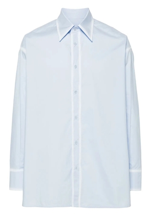 MM6 Maison Margiela distressed cotton shirt - Blue