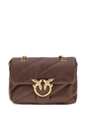 PINKO Love quilted chain leather shoulder bag - Brown