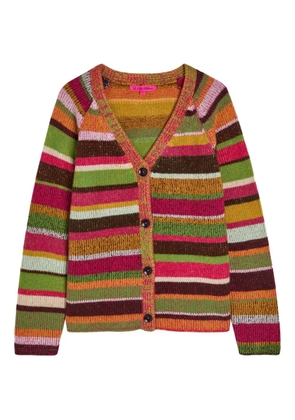 The Elder Statesman striped button-down cardigan - Green