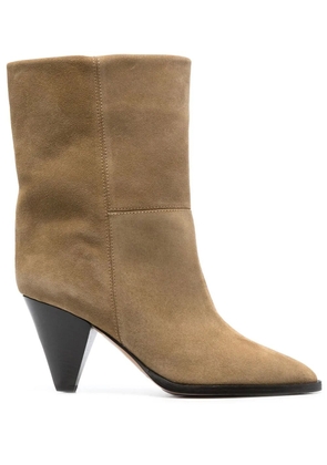 ISABEL MARANT Rouxa 70mm suede boots - Neutrals