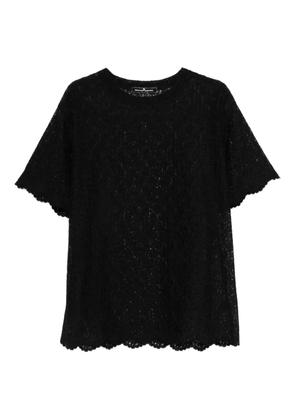 Ermanno Scervino lace scalloped top - Black