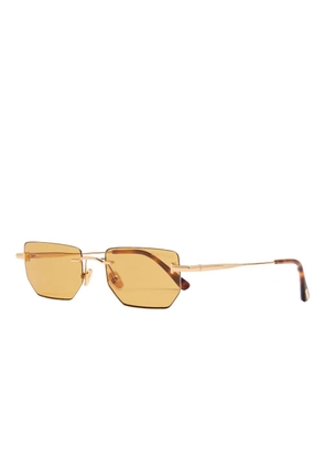 TOM FORD Ethan geometric rimless sunglasses - Gold