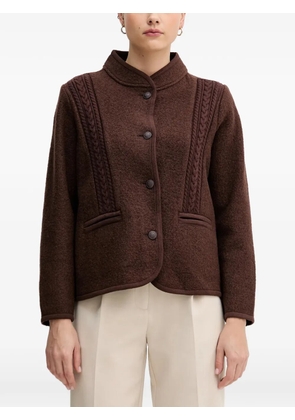 Hoss Intropia cable-knit jacket - Brown