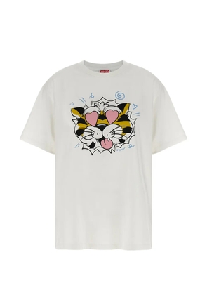 Kenzo tiger-print T-shirt - White
