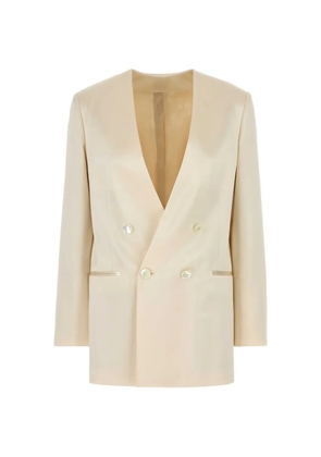 Alberta Ferretti satin double-breasted blazer - Neutrals